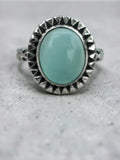 Aqua Chalcedony Solid 925 Sterling Silver Ring 9