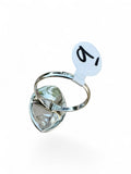 White Buffalo Shadow Box Solid 925 Sterling Silver Ring 9