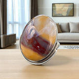 Mookaite Jasper Solid 925 Sterling Silver Ring 8