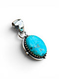 Mojave Turquoise Solid 925 Sterling Silver Pendant