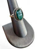 Emerald Solid 925 Sterling Silver Ring 7