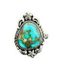 Sonoran Gold Turquoise Solid 925 Sterling Silver Ring 8