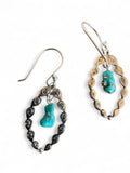 Turquoise Solid 925 Sterling Silver Earrings