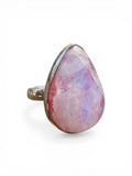 Pink Moonstone Solid 925 Sterling Silver Ring 6