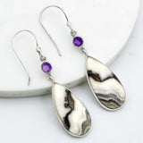 Prairie Agate Solid 925 Sterling Silver Earrings
