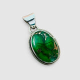Kingman Irish Dahlia Solid 925 Sterling Silver Pendant