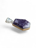 Lepidolite Solid 925 Sterling Silver Pendant