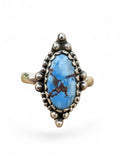Golden Hills Turquoise Solid 925 Sterling Silver Ring 8