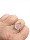 Rose Quartz Solid 925 Sterling Silver Ring 6