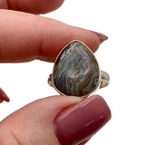 Crazy Lace Agate Solid 925 Sterling Silver Ring 9