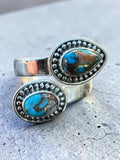 Kingman Turquoise & Spiny Oyster Solid 925 Sterling Silver Ring – Adjustable