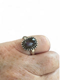 Purple Labradorite Solid 925 Sterling Silver Ring 5