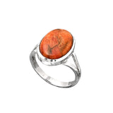 Sponge Coral Solid 925 Sterling Silver Ring 8