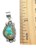 Sonoran Gold Turquoise Solid 925 Sterling Silver Pendant