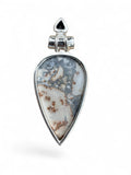 Maligano Jasper & Onyx Solid 925 Sterling Silver Pendant