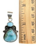 Caribbean Larimar Solid 925 Sterling Silver Pendant