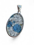 K2 Azurite Solid 925 Sterling Silver Pendant
