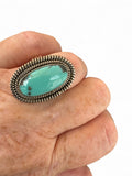 Kingman Turquoise Solid 925 Sterling Silver Ring 9