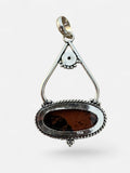 Mahogany Obsidian Silver Overlay Pendant