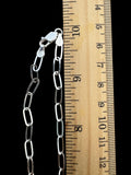20 inch Solid 925 Sterling Silver Paperclip Chain Necklace