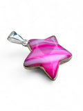 Star Pink Botswana Agate Solid 925 Sterling Silver Pendant