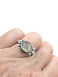Prehnite Solid 925 Sterling Silver Ring 8