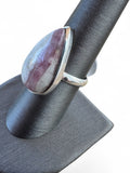 Pink Tourmaline in Quartz Solid 925 Sterling Silver Ring 8