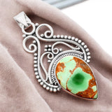 Variscite Solid 925 Sterling Silver Pendant