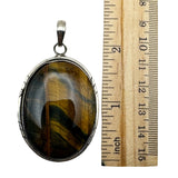 Tigers Eye Solid 925 Sterling Silver Pendant
