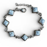 Howlite Solid 925 Sterling Silver Bracelet