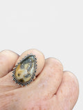 Indonesian Red Marcasite Solid 925 Sterling Silver Ring 6