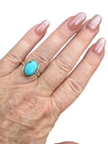 Kingman Turquoise Solid 925 Sterling Silver Ring 6