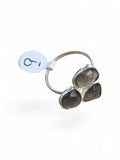 Faceted Labradorite Solid 925 Sterling Silver Ring 9