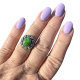 Green Mojave Turquoise Solid 925 Sterling Silver Ring 5