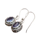 Tanzanite Solid 925 Sterling Silver Pendant Earrings Set
