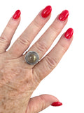 Gold Rutilated Quartz Solid 925 Sterling Silver Ring 9