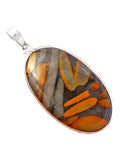 Fruit Jasper Solid 925 Sterling Silver Pendant