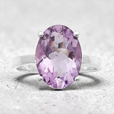 Amethyst Solid 925 Sterling Silver Ring 7
