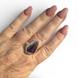 RARE Trapiche Amethyst Solid 925 Sterling Silver Ring 10.5