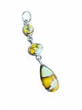 Kingman Honey Dahlia Solid 925 Sterling Silver Pendant