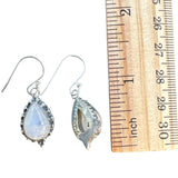 Rainbow Moonstone Solid 925 Sterling Silver Earrings