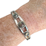 Ethiopian Opal Solid 925 Sterling Silver Cuff Bracelet