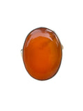 Carnelian Solid 925 Sterling Silver Ring 7