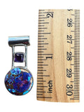 Purple Dahlia Turquoise Solid 925 Sterling Silver Pendant
