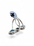 Caribbean Larimar Solid 925 Sterling Silver Ring 7