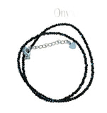 2 mm Black Onyx Beaded Necklace