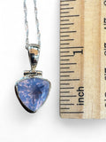 Lavender Quartz Solid 925 Sterling Silver Pendant with chain