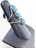 Caribbean Larimar Solid 925 Sterling Silver Ring 7