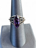 Amethyst Solid 925 Sterling Silver Ring 7.5