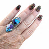 Kingman Purple Dahlia Solid 925 Sterling Silver Ring 6